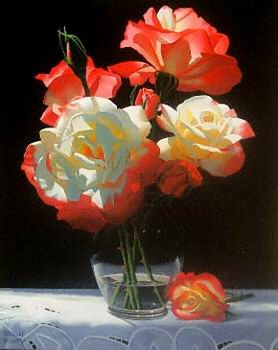 Still life floral, all kinds of reality flowers oil painting  53